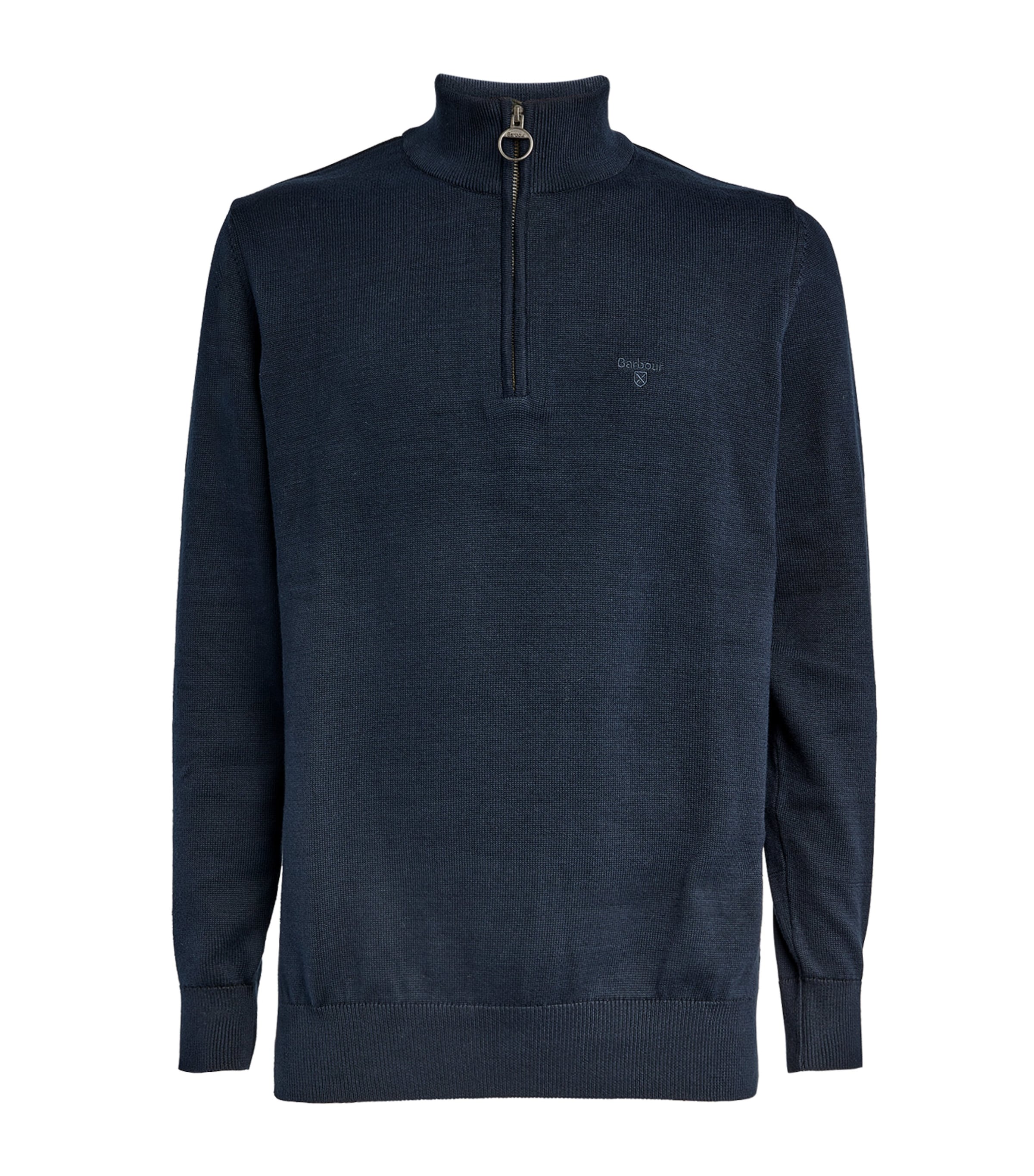 Cotton Half-Zip Sweater NAVY