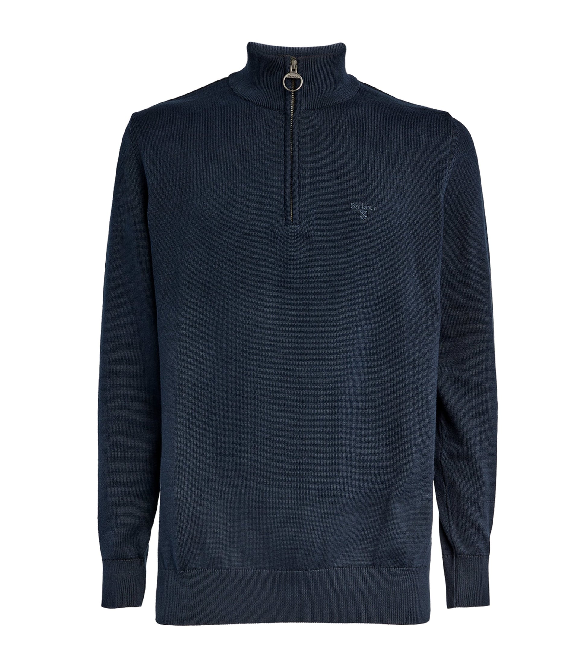 Cotton Half-Zip Sweater NAVY