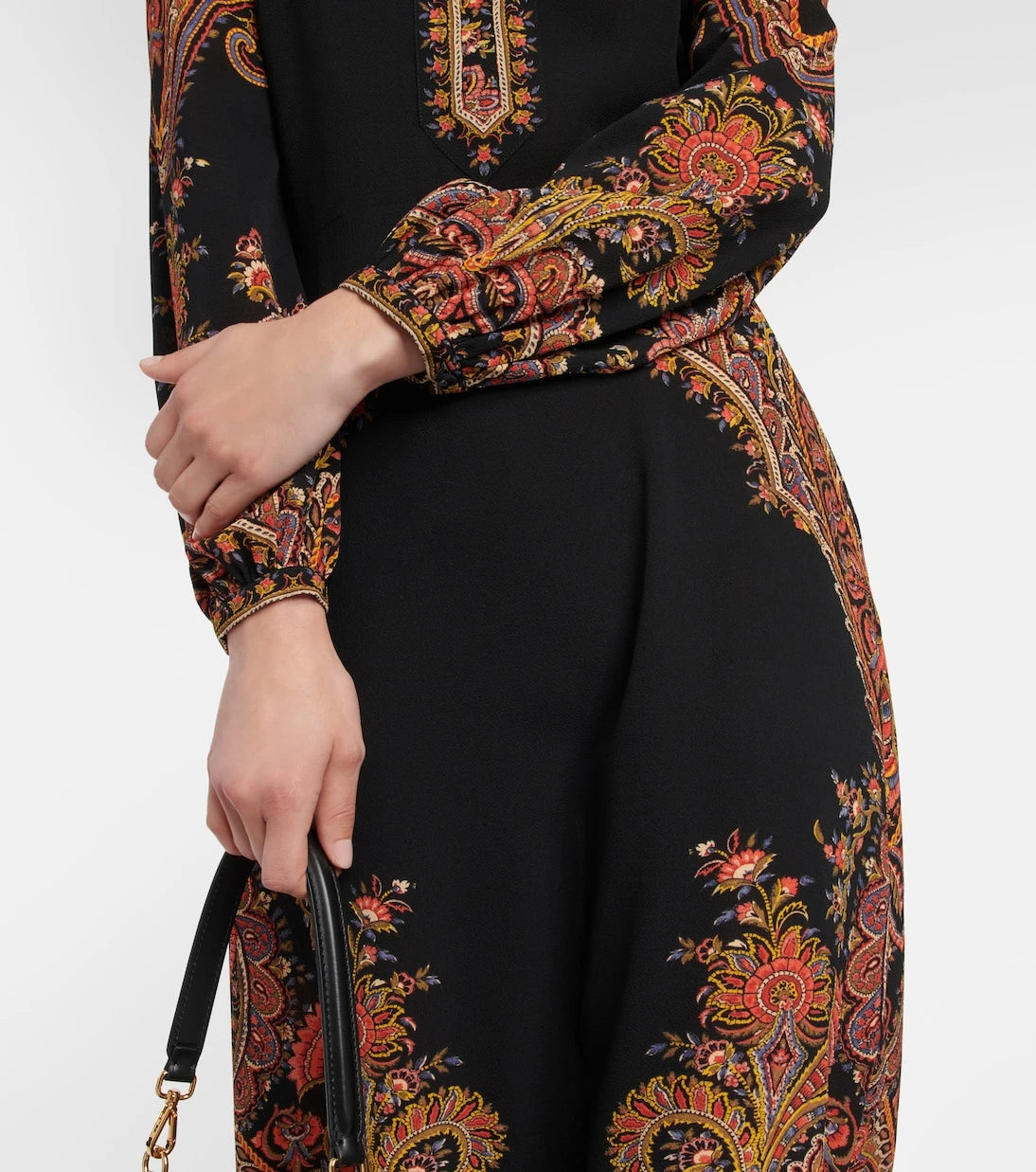 Etro - فستان ميدي بنقشة البيزلي
