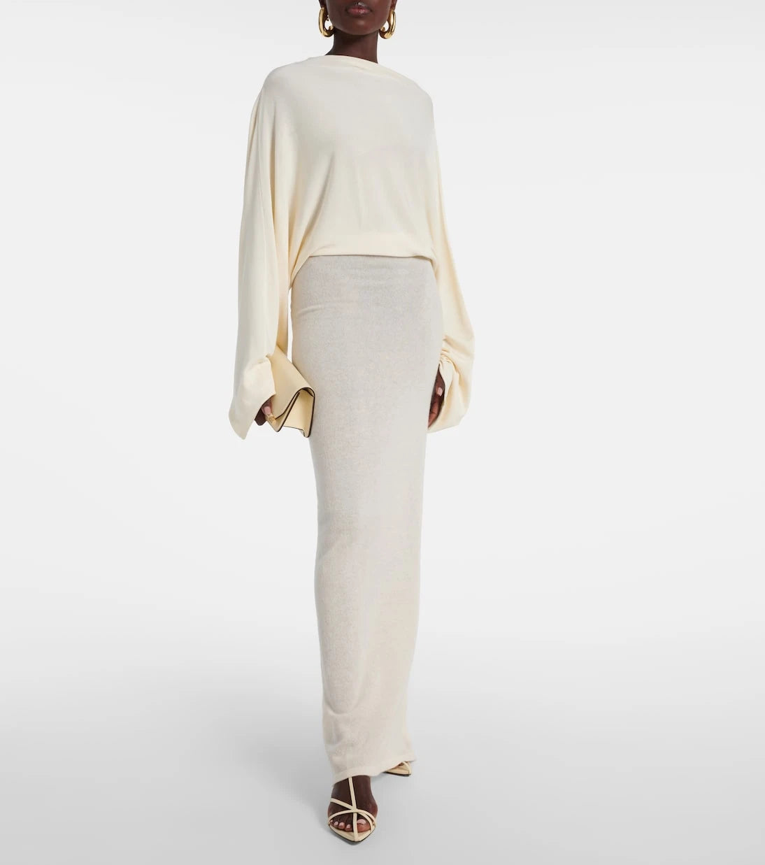 Aya Muse - Open-back sheer maxi dress