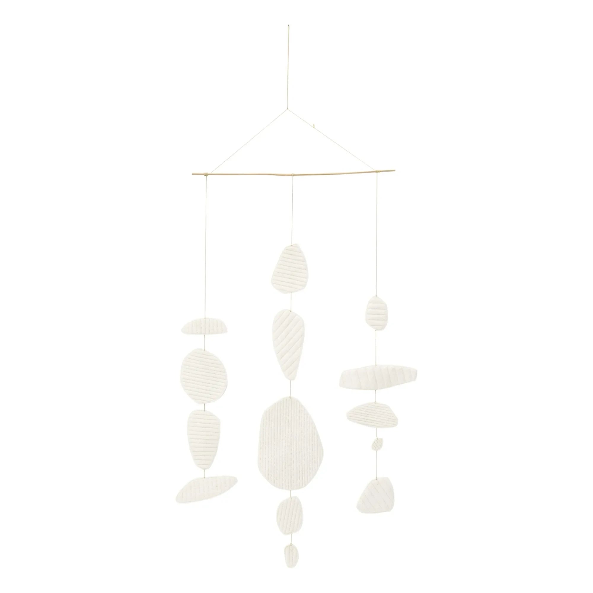 Muskhane - Cailloux quilted felt mobile | Ecru