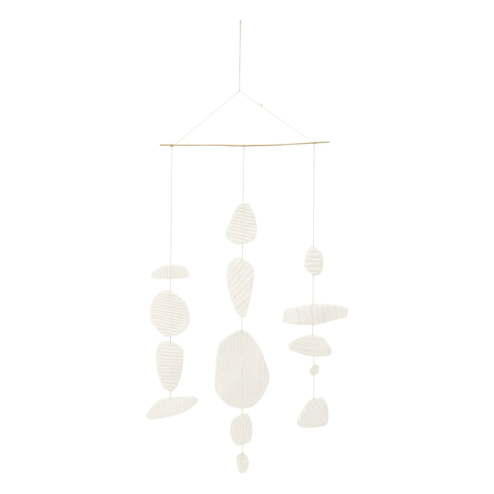 Muskhane - Cailloux quilted felt mobile | Ecru