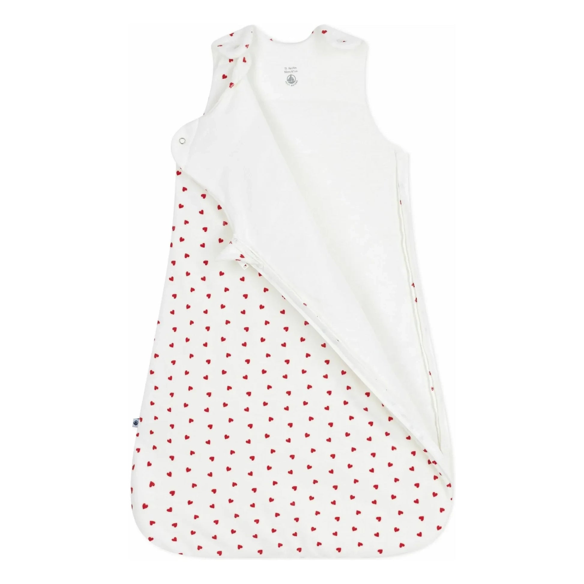 Petit Bateau - Sleep sack Hearts | White