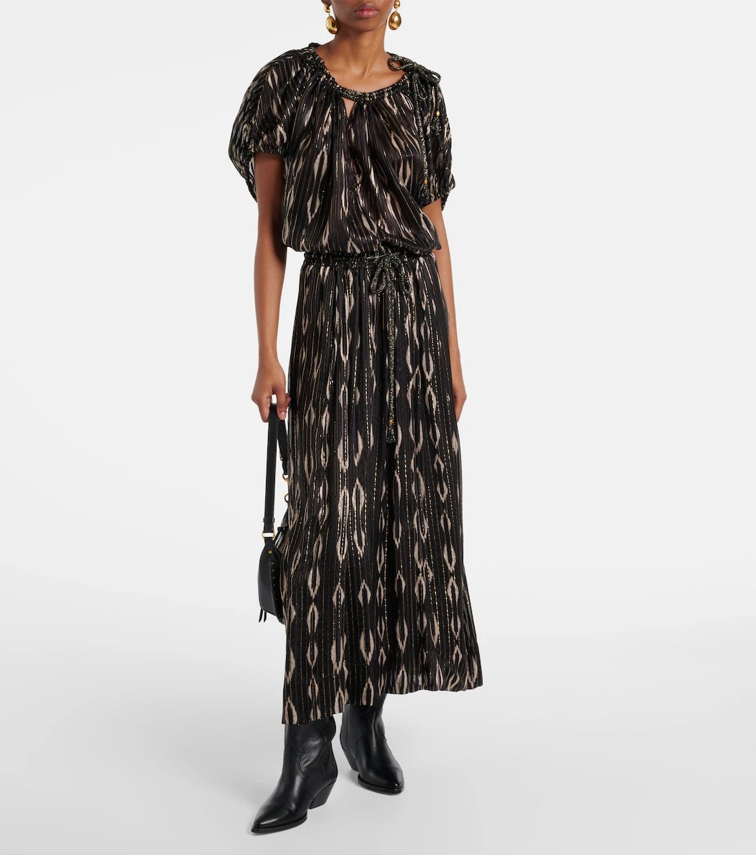 Isabel Marant - Samila pleated printed midi skirt