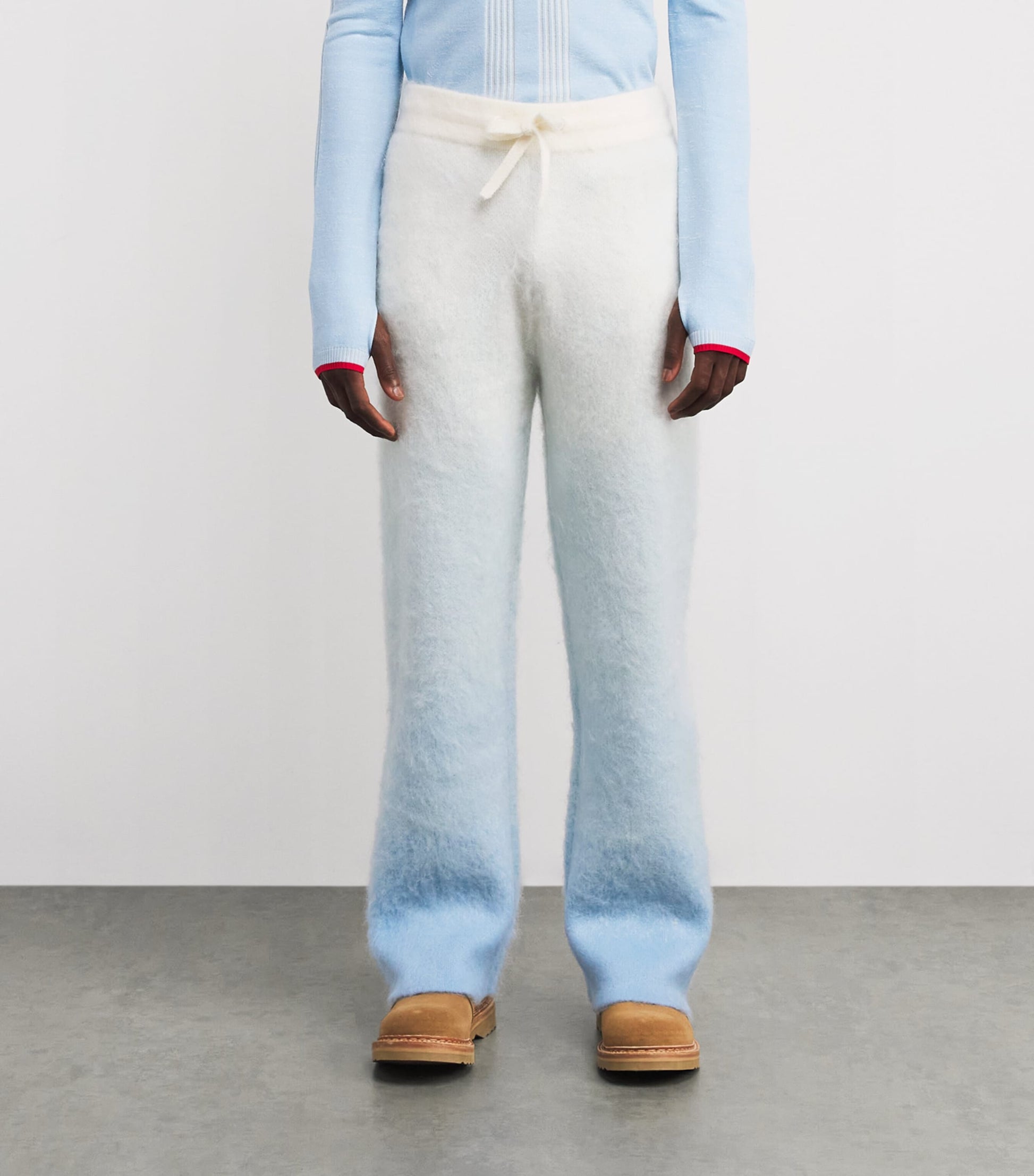 Wool-Blend Gradient Trousers