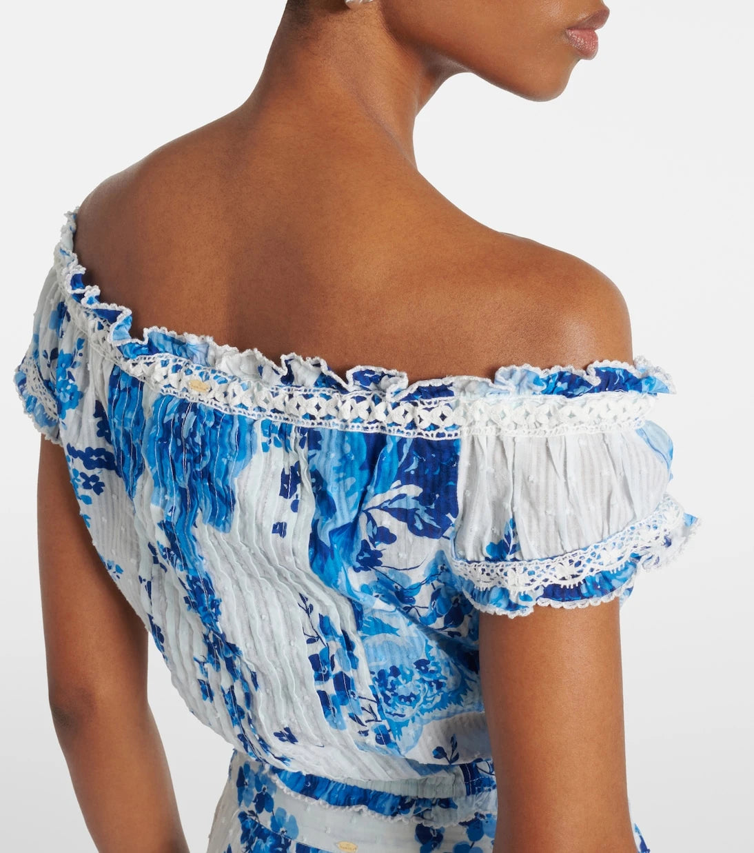 Poupette St Barth - Alba floral off-shoulder cotton top