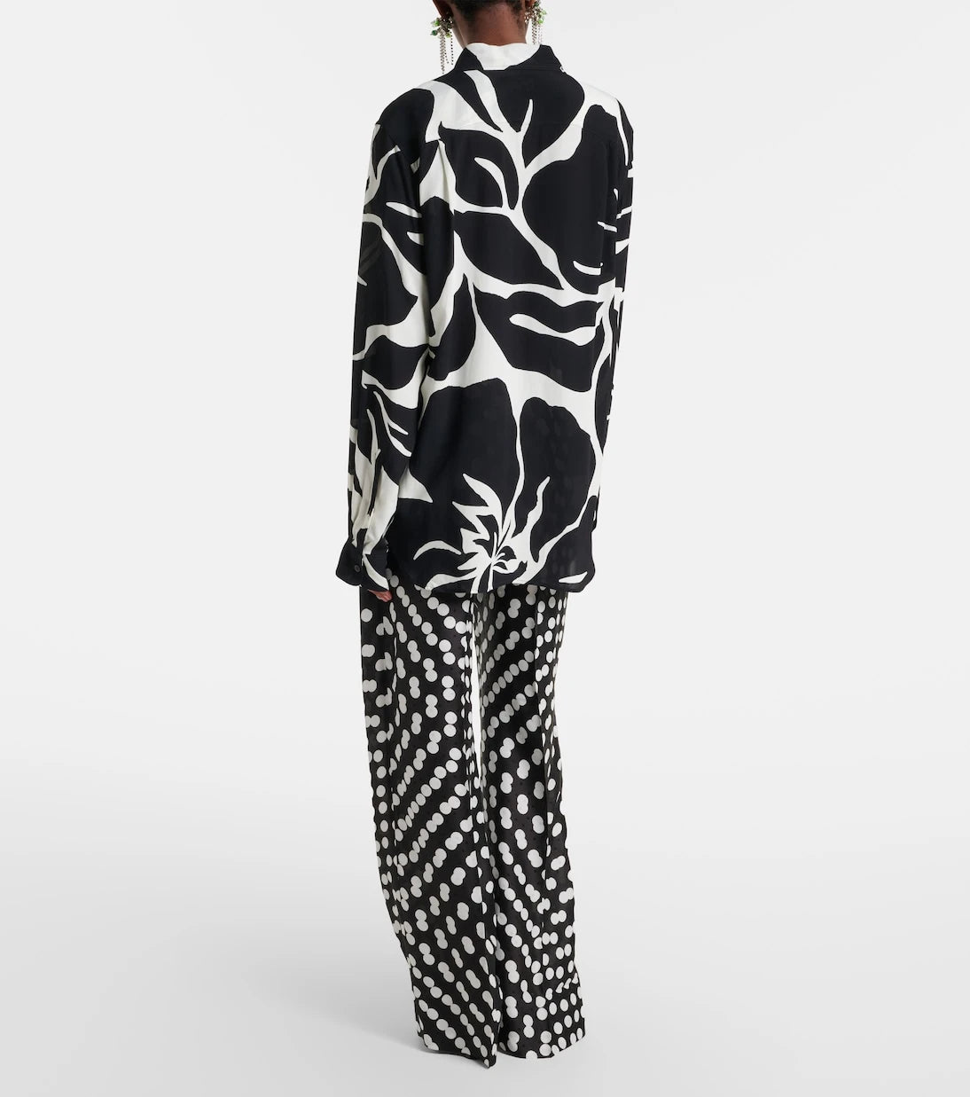 Dries Van Noten - Polka-dot silk wide-leg pants