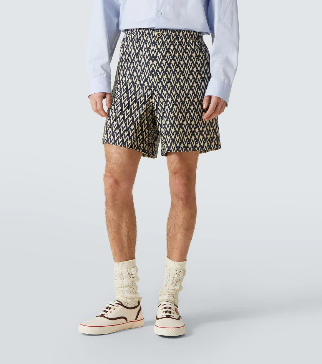 Valentino - Toute La V linen Bermuda shorts