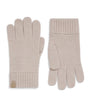 Cashmere Leather-Detail Gloves
