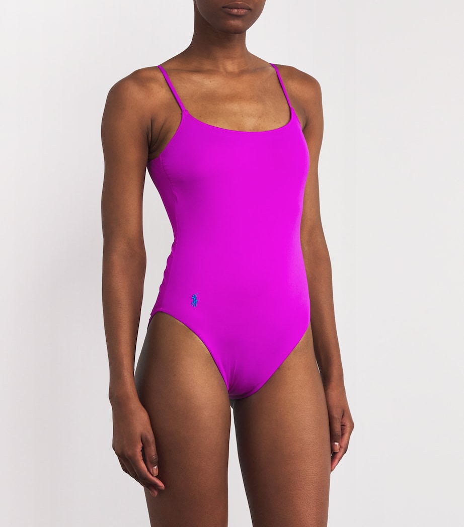 Polo Ralph Lauren Pink Scoop-Back Kennedy Swimsuit