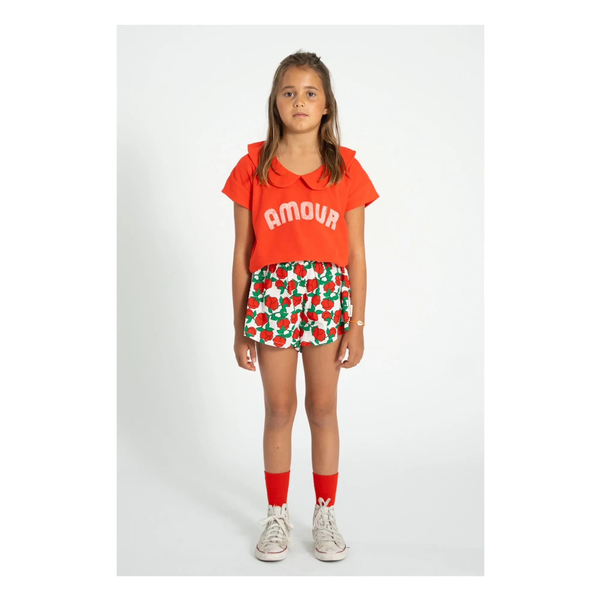 Piupiuchick - Amour Eponge Organic Cotton T-shirt | Red