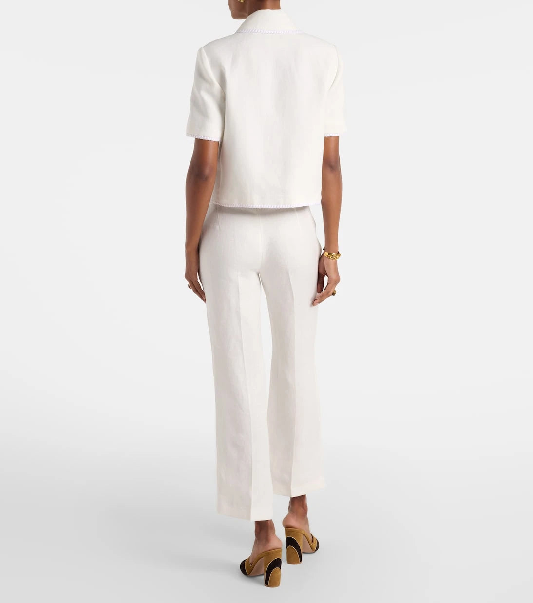 Etro - Linen bootcut pants