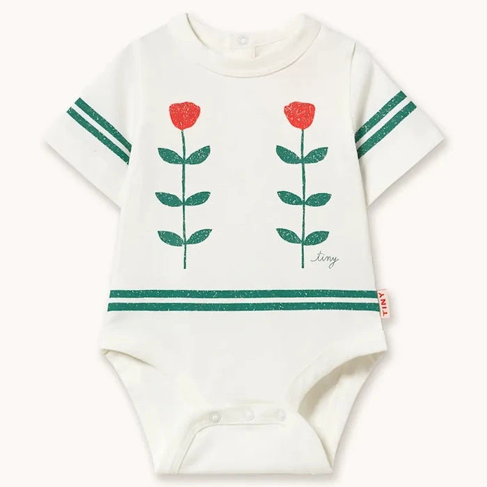 Бебешко боди от памук Tinycottons RED ROSES GRAPHIC BODY
