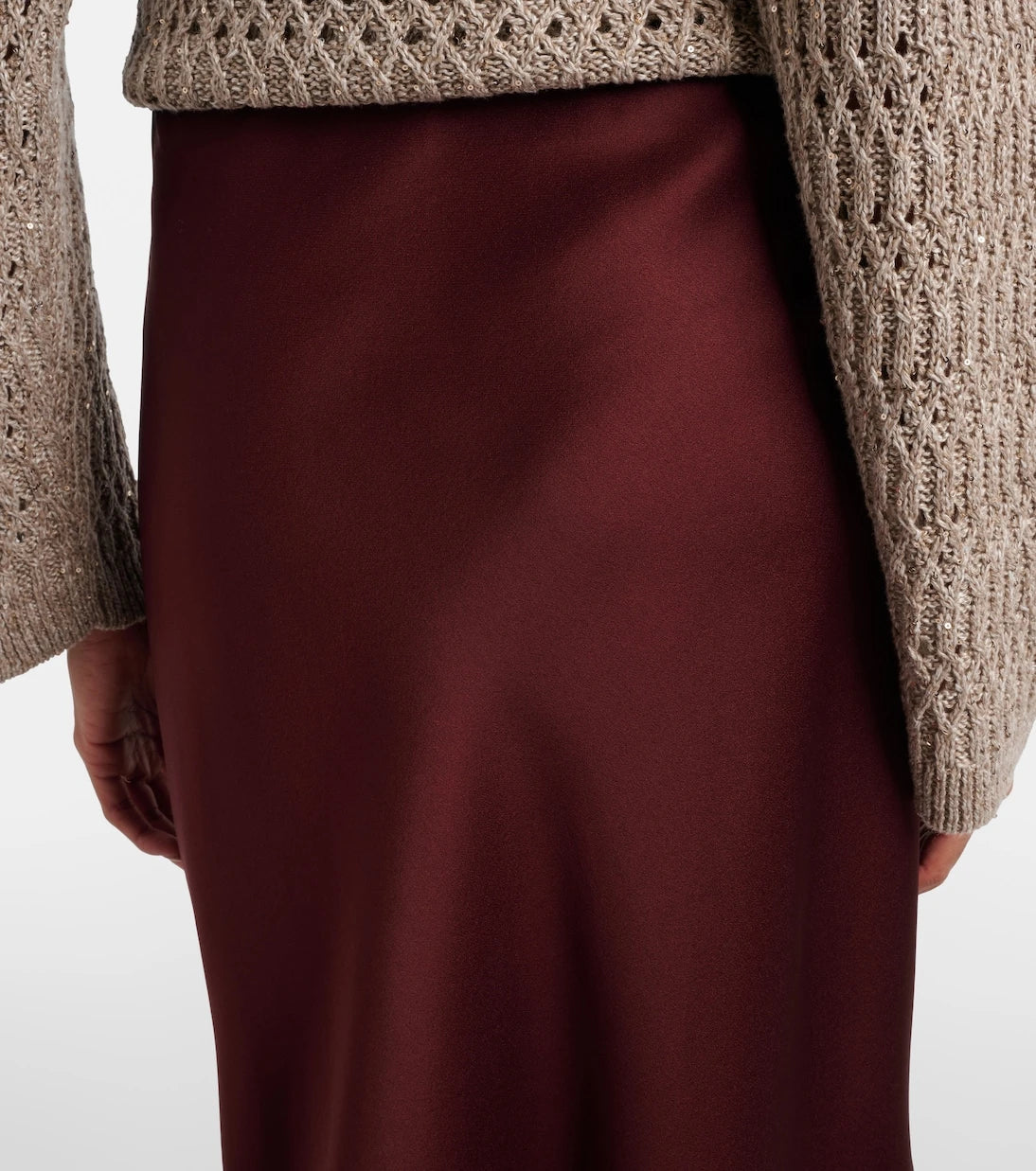 Brunello Cucinelli - Satin maxi skirt