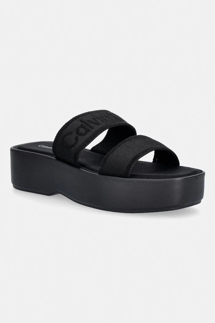 Calvin Klein kadın FLATFORM SNDL WEBBING terlik