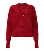 AllSaints Red Wool Honor V-Neck Cardigan