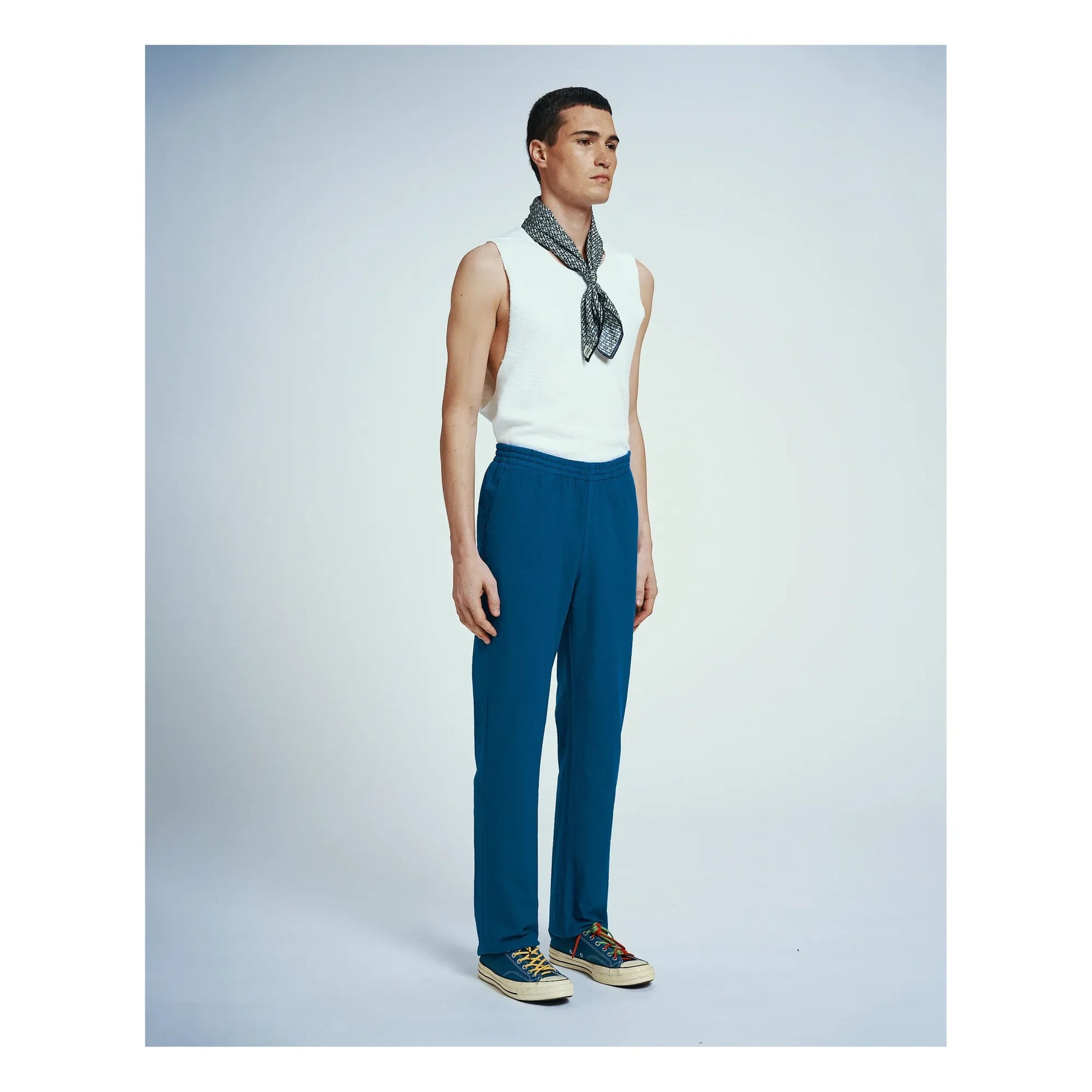 Homecore - Organic Cotton Elasticated Pants | Blue