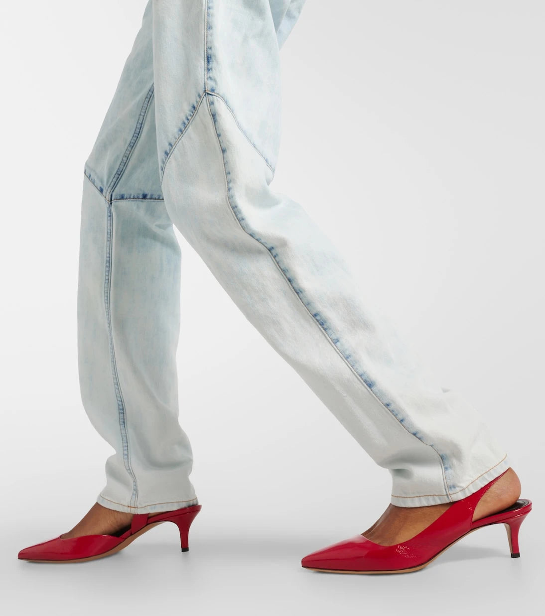 Isabel Marant - Piery patent leather slingback pumps