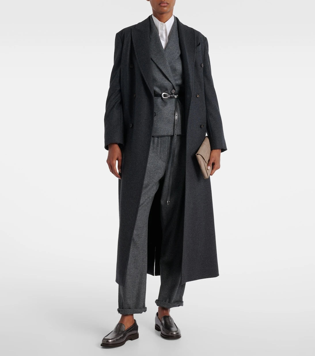 Brunello Cucinelli - Cropped wool and cashmere straight pants