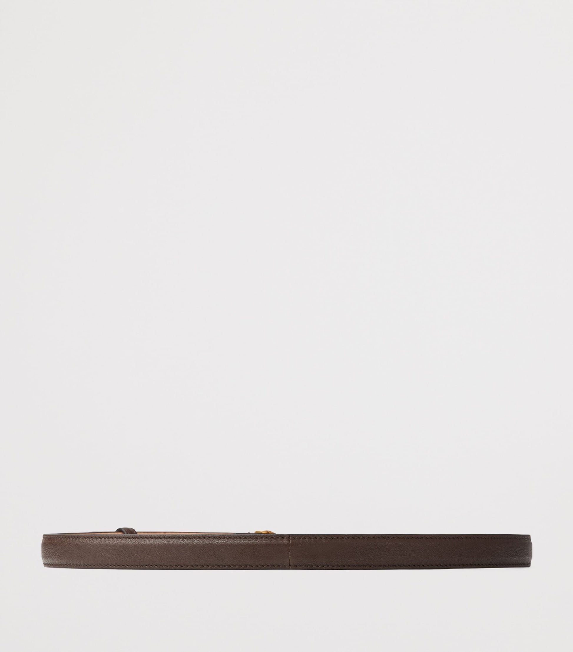Brown Leather Diamond Clasp Belt