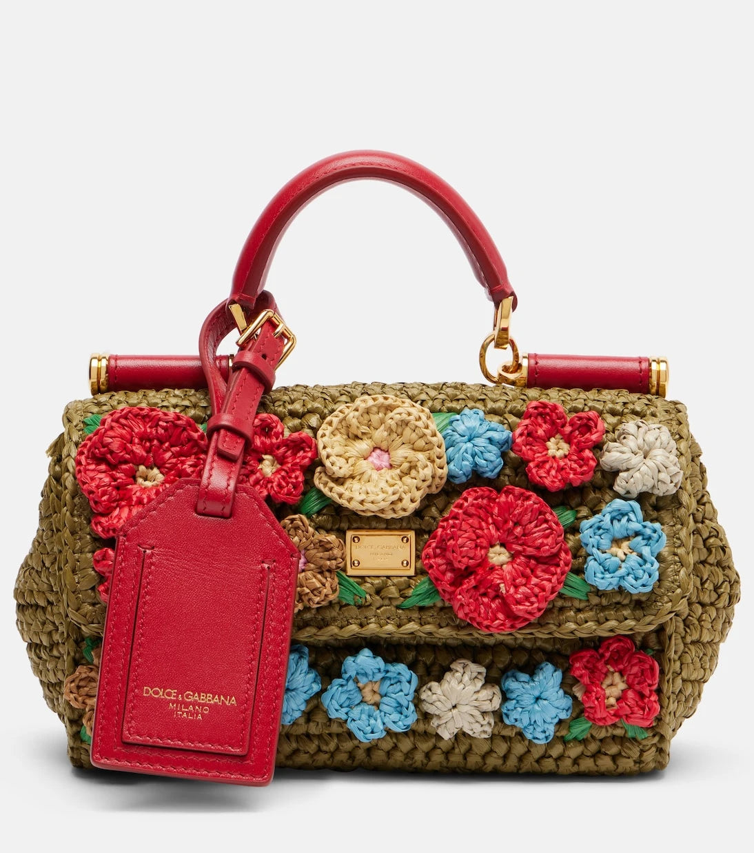 Dolce&Gabbana - My Sicily Mini rafya görünümlü saplı çanta
