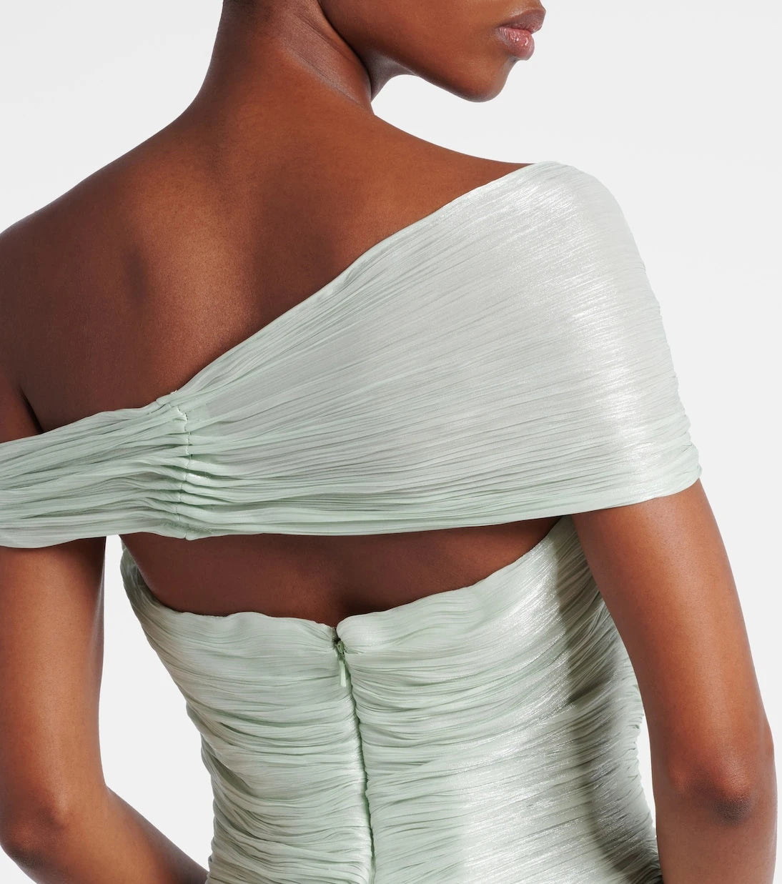 Marmar Halim - Draped off-shoulder corset gown