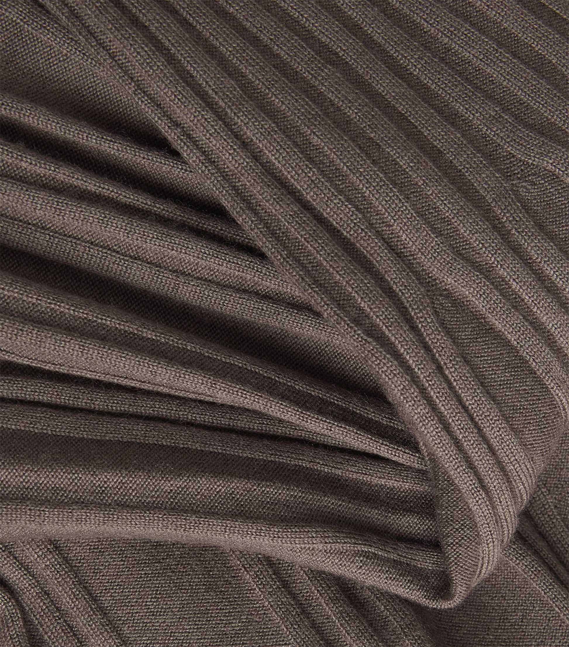 Joseph Brown Wool Ribbed Skirt