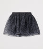 Silk Organza Cherry Print Suzon Skirt (10-14 Years)