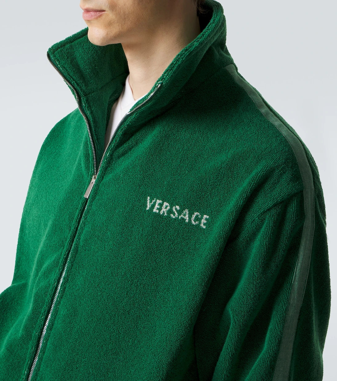 Versace - Medusa cotton terry zip-up sweatshirt