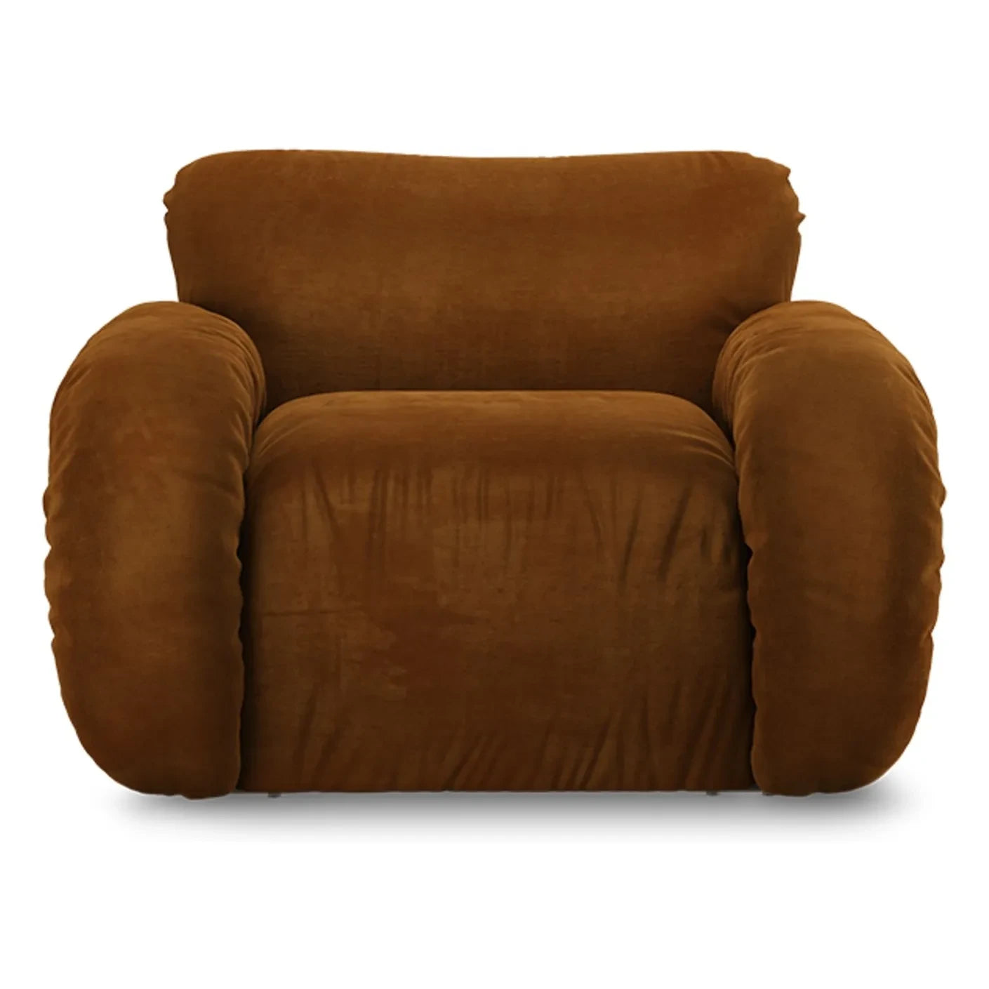 HKliving - Arc velvet lounge chair | Caramel
