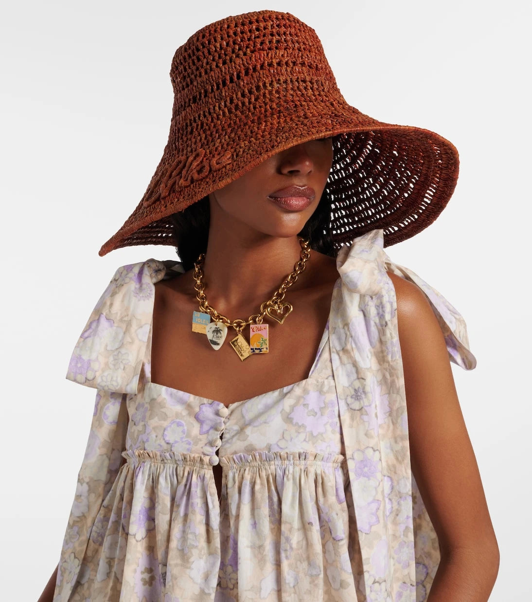 Chloé - Chloé raffia sun hat