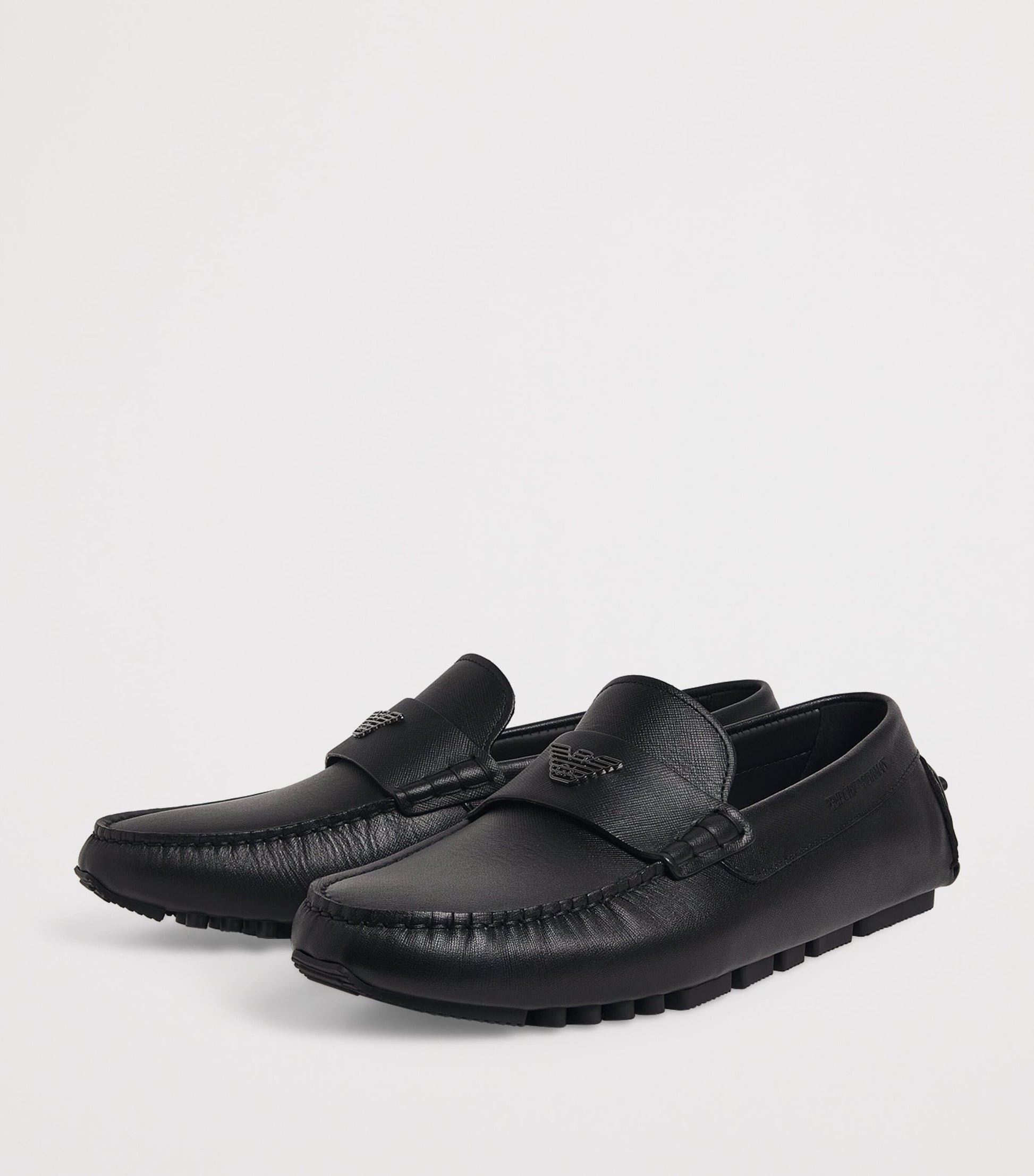 Saffiano Leather Driving Loafers