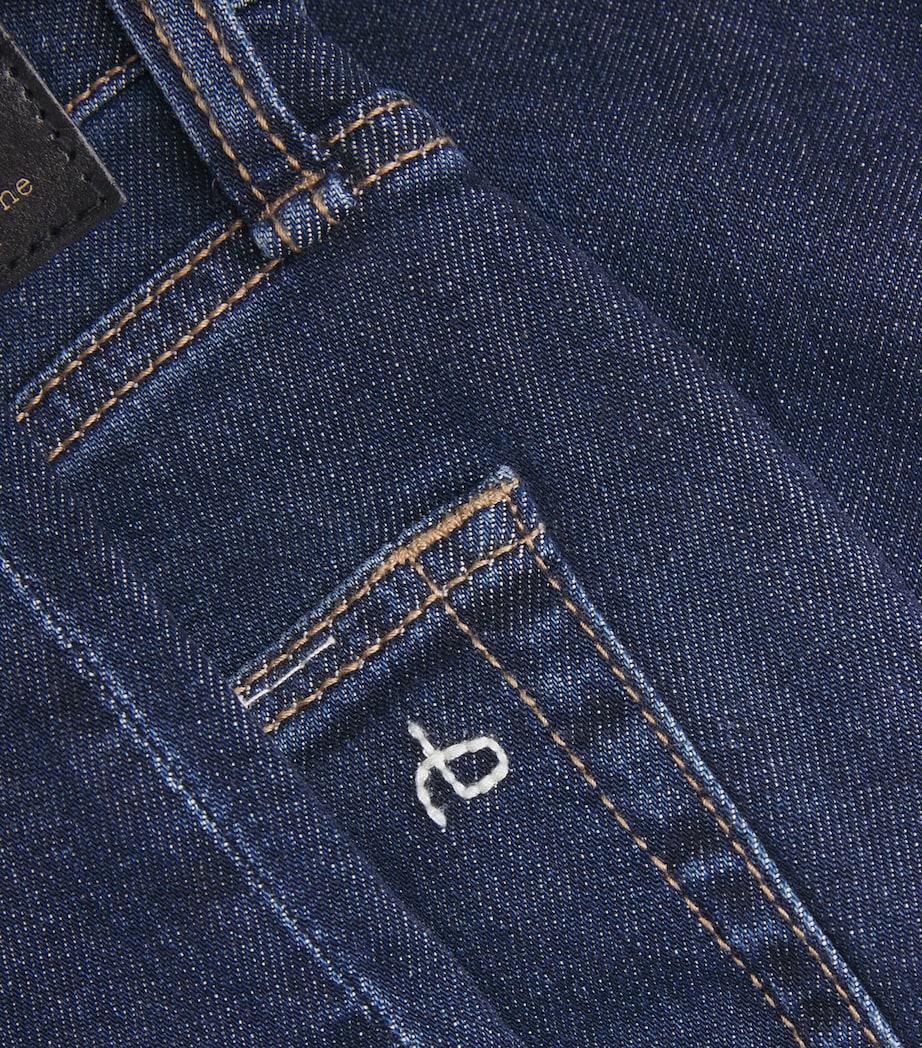 Rag & Bone Blue Aiden Low-Rise Wide-Leg Jeans