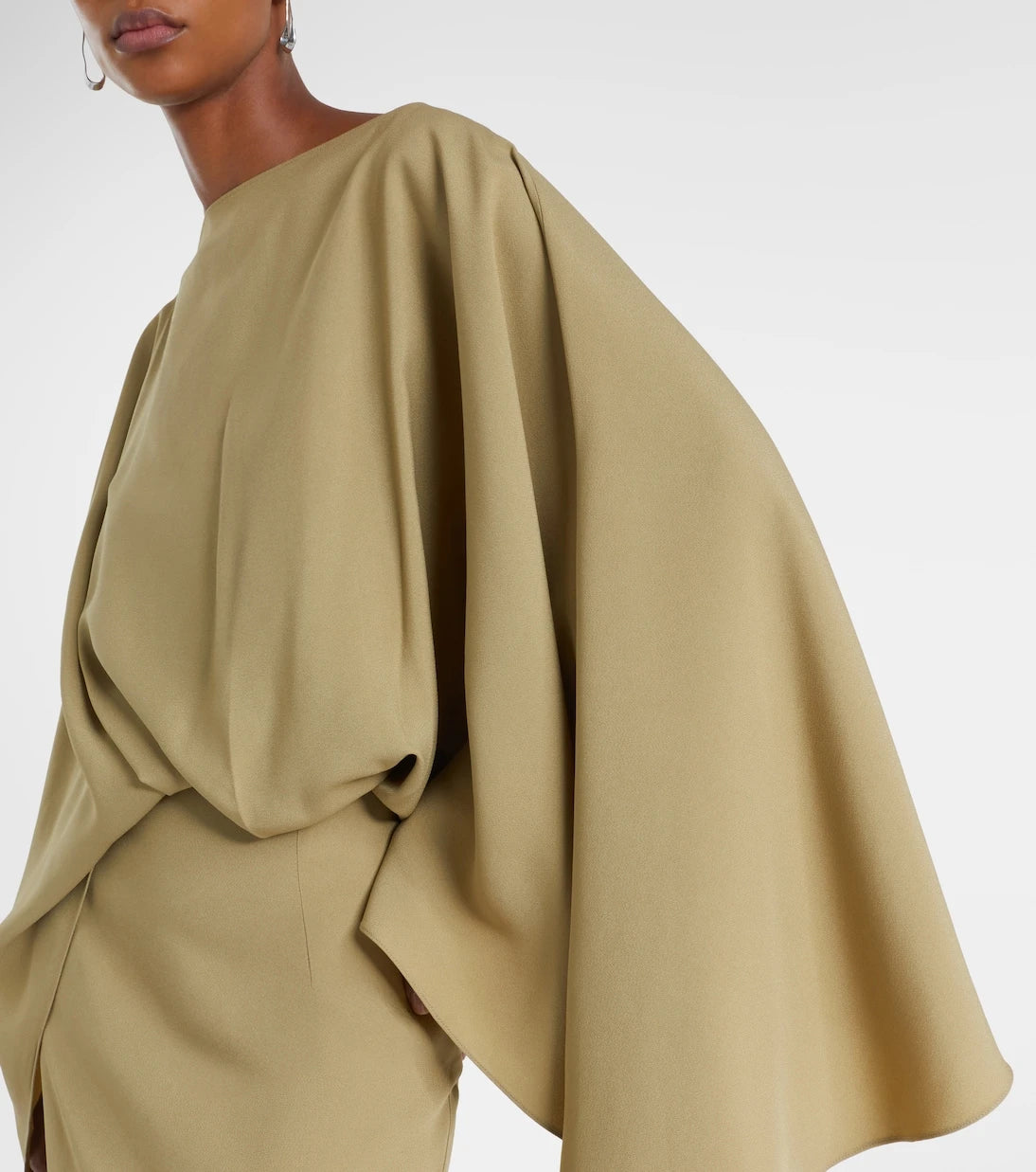 Taller Marmo - Eolia draped crêpe cady gown