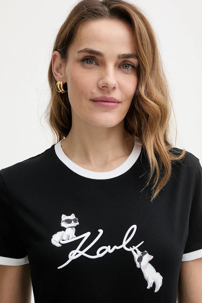 Памучна тениска Karl Lagerfeld IKON