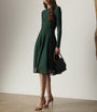 Sheer Edge Midi Dress DARK RACING GREEN