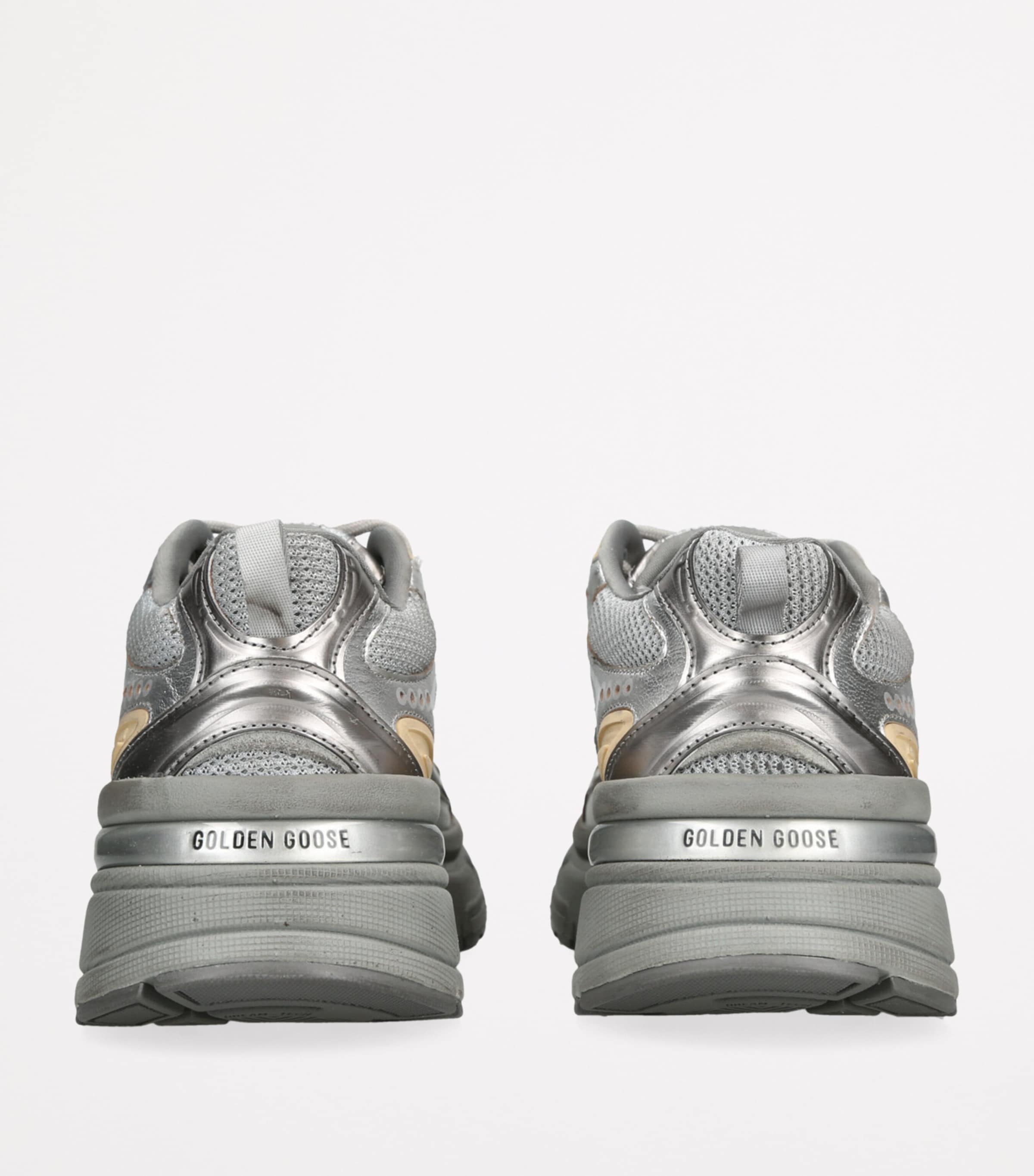 Golden Goose Silver Leather Lightstar Low-Top Sneakers