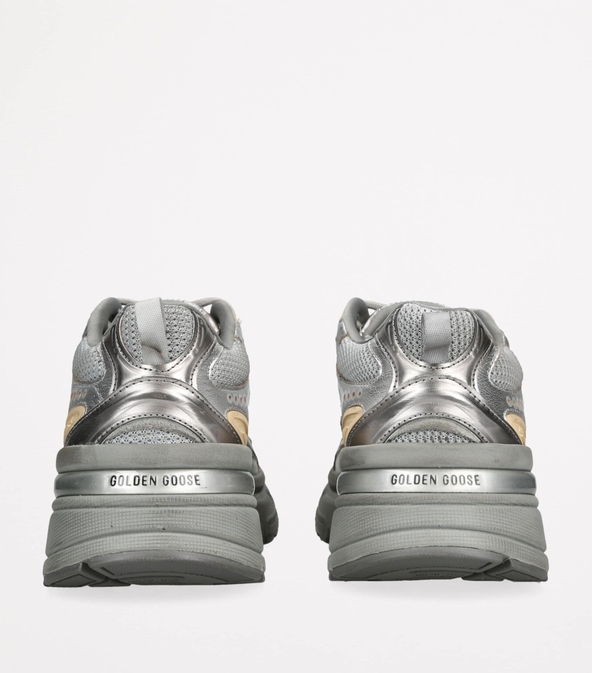 Golden Goose Silver Leather Lightstar Low-Top Sneakers