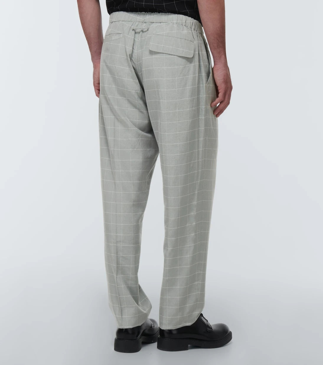Undercover - Checked silk-blend pants