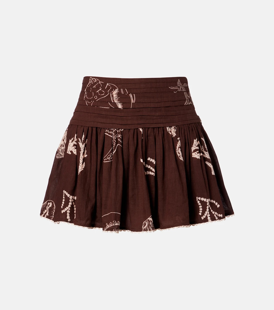 Poupette St Barth - Colleen pleated cotton miniskirt