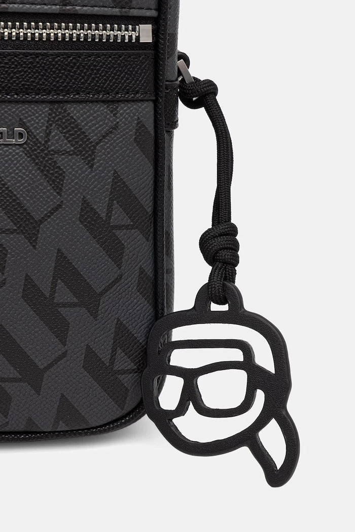Karl Lagerfeld erkek suni deri omuz çantası K/IKON
