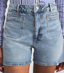 PAIGE Blue High-Rise Dani Denim Shorts