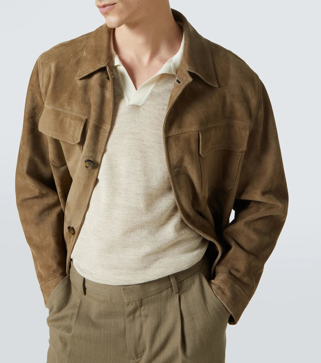 Thom Sweeney - قميص بولو من مزيج القطن