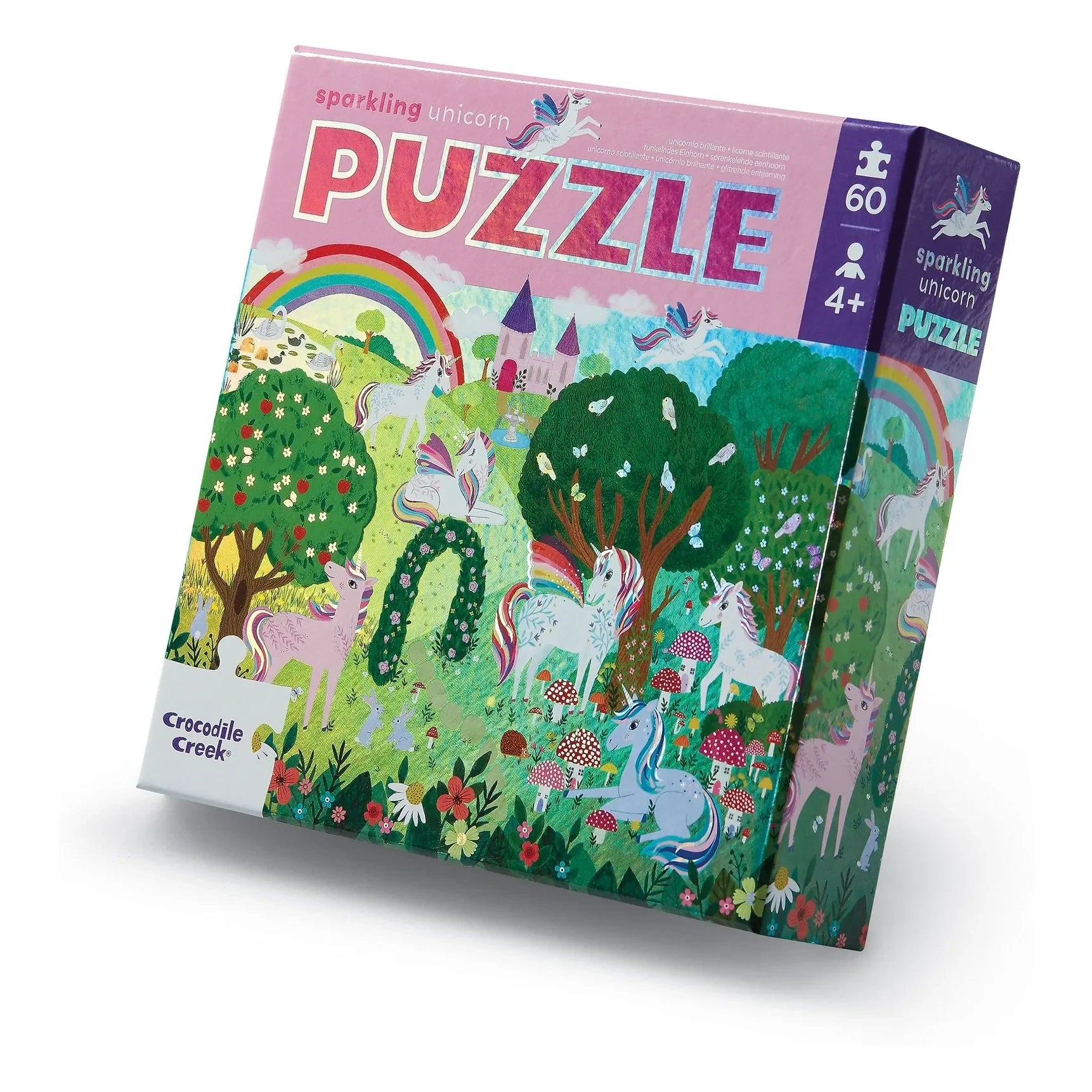 Crocodile Creek - Unicorns holographic puzzle - 24 pieces