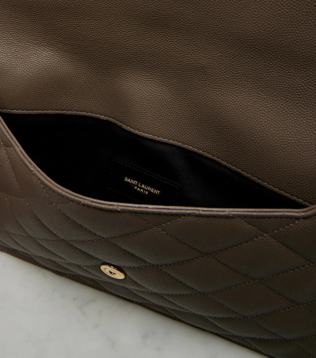 Saint Laurent - Paris leather clutch