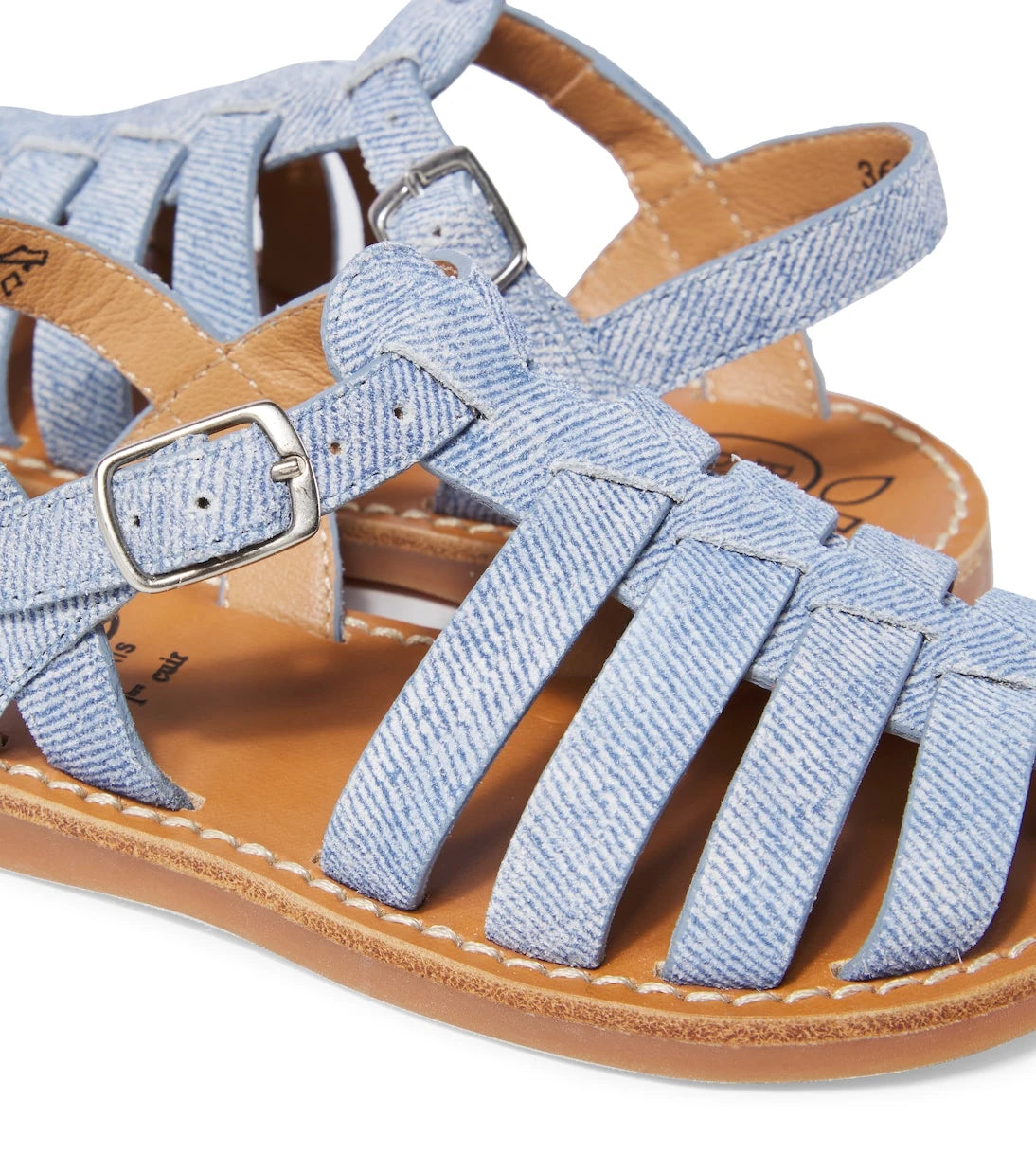 Pom d'Api - Plage-Stitch Dad leather sandals