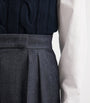 Max Mara Blue Virgin Wool Wide-Leg Trousers