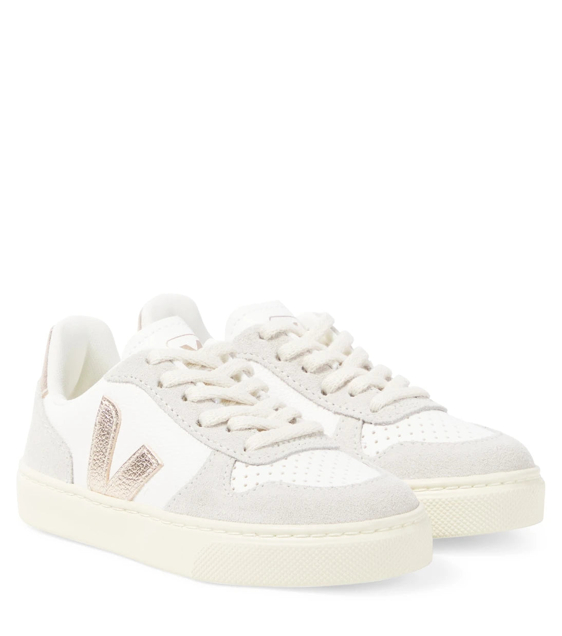 Veja Kids - V-10 laces leather sneakers