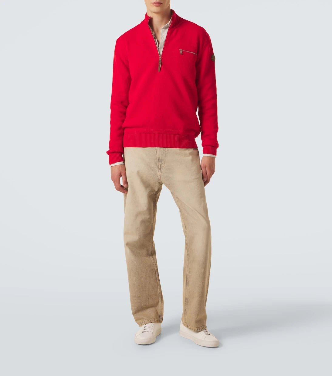 Moncler - Wool and cashmere half-zip sweater