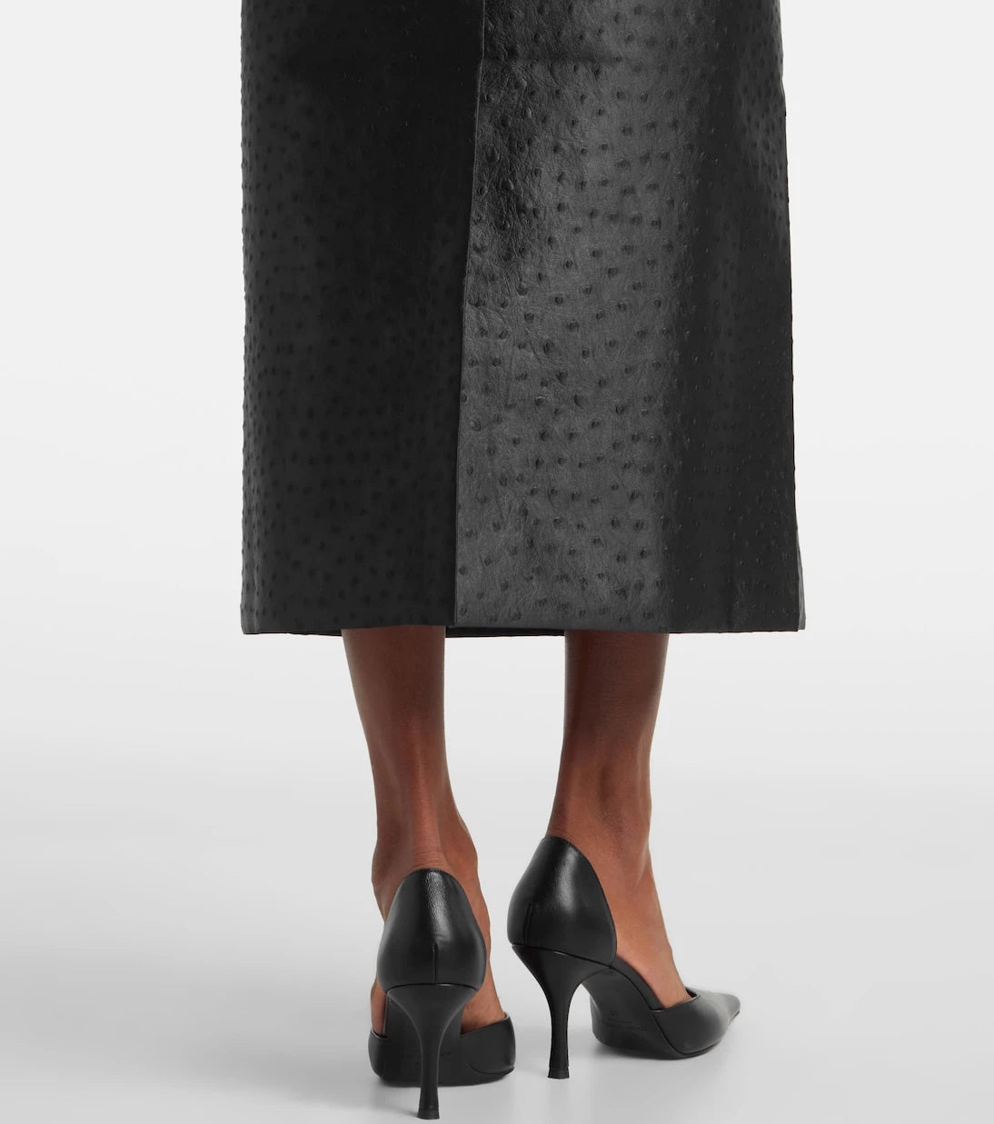 Róhe - Embossed high-rise midi skirt